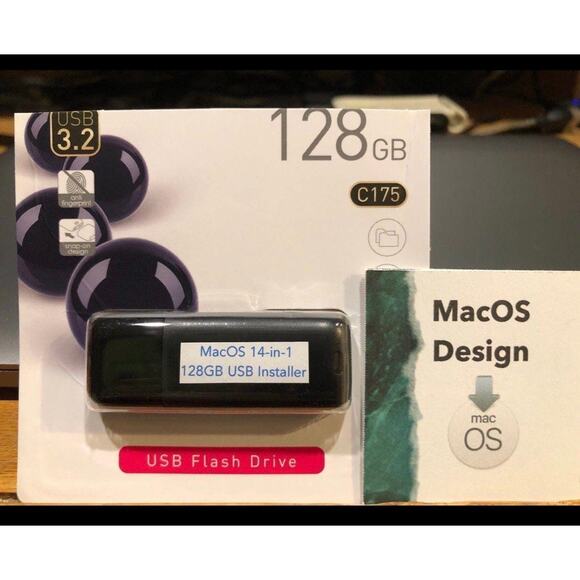 128GB USB 14-in-1 Apple MacOS bootable installer, upgrade/repair service - Picture 1 of 7